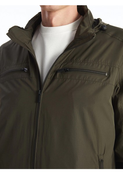 Lcwaıkıkı Classic Haki Standart Kalıp Kapüşonlu Erkek Mont modelleri