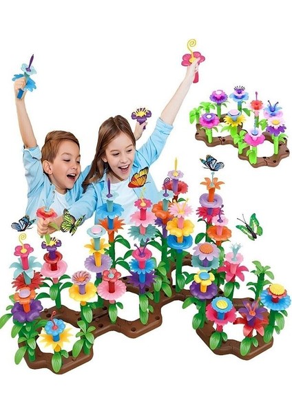 52 Parça Bahçe Çiçek Yapım Seti Yapı Blokları Yapboz Bul Tak Puzzle Eğitici Oyuncak Çiçek Bahçesi fiyatları