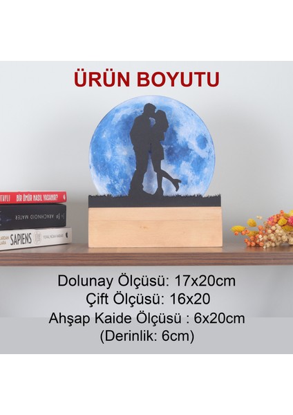 LED Işıklı Pleksi Dolunay Kişiselleştirilebilir Biblo Ametist Öpüşen Sevgili Anahtar Askılığı indirimleri