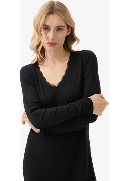 Kadın Gecelik 51928 - Siyah