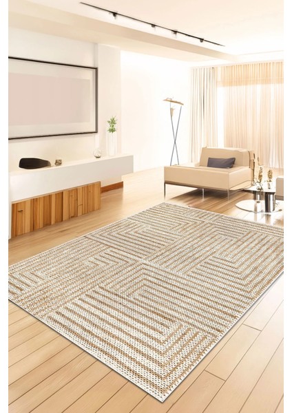 Dijital Kaymaz Yıkanabilir Jüt Görünümlü Salon Halısı Mutfak Halısı Balkon Halısı Yolluk DC-7294