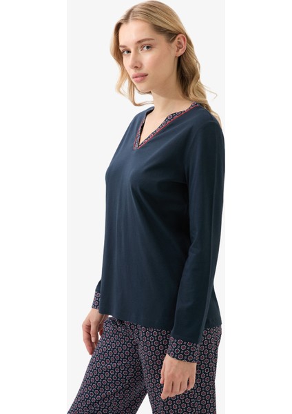 Kadın Pijama Takımı 51913 - Lacivert