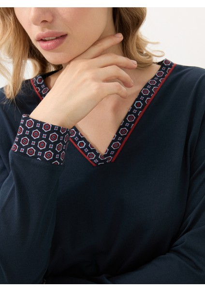 Kadın Pijama Takımı 51913 - Lacivert modelleri