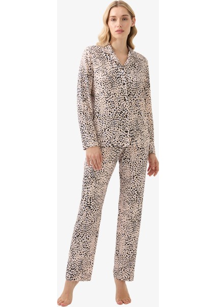 Kadın Pijama Takımı 51918 - Baskılı
