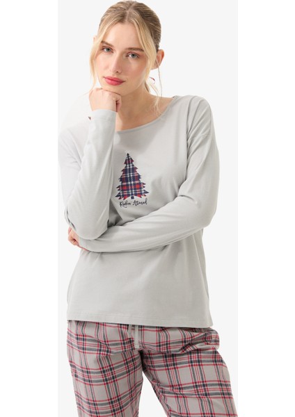 Kadın Pijama Takımı 51967 - Gri