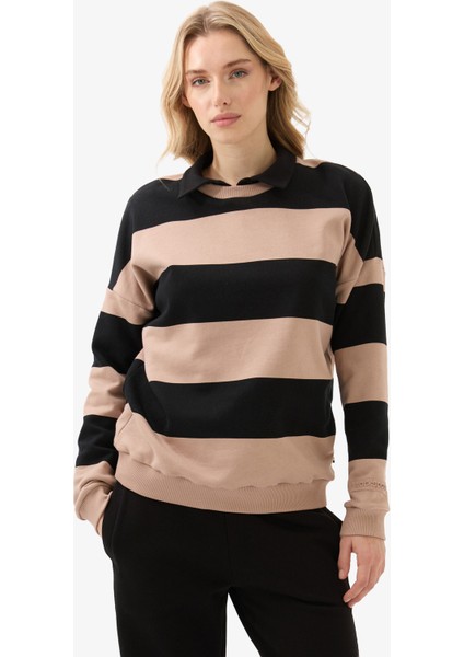 Kadın Sweatshirt 60592 - Siyah