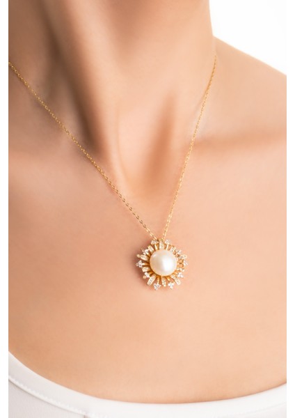 Rönesans 18 Ayar Sarı Altın Kaplama 43 cm Gümüş Kolye fiyatları