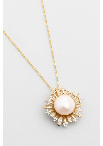 Rönesans 18 Ayar Sarı Altın Kaplama 43 cm Gümüş Kolye indirimleri