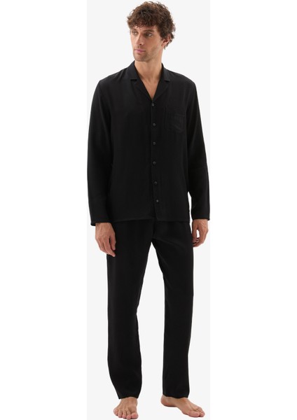 Erkek Pijama Takımı 40796 - Siyah