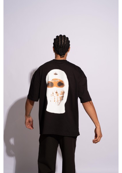 Erkek Oversize T-Shirt Ninja Siyah