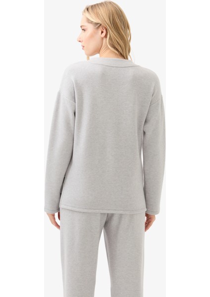 Kadın Sweatshirt 60595 - Gri Melanj fiyatları