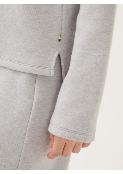Kadın Sweatshirt 60595 - Gri Melanj modelleri