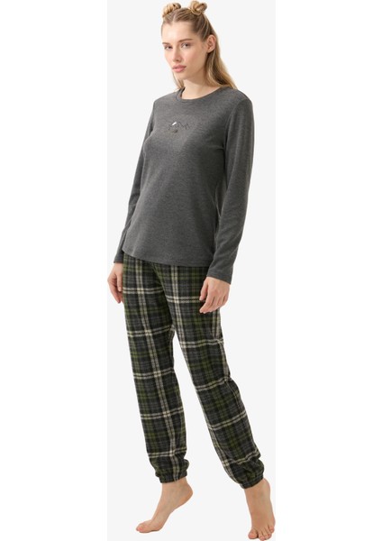 Kadın Pijama Takımı 51936 - Antrasit