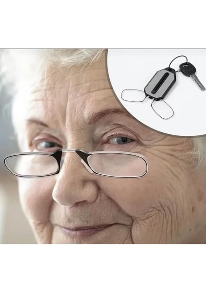 1.25 Numaralı Burun Üstü O Kuma Gözlüğü Kulaklıksız Gözlük Pratik Anahtarlıklı Sustalı Şipşak Gözlük