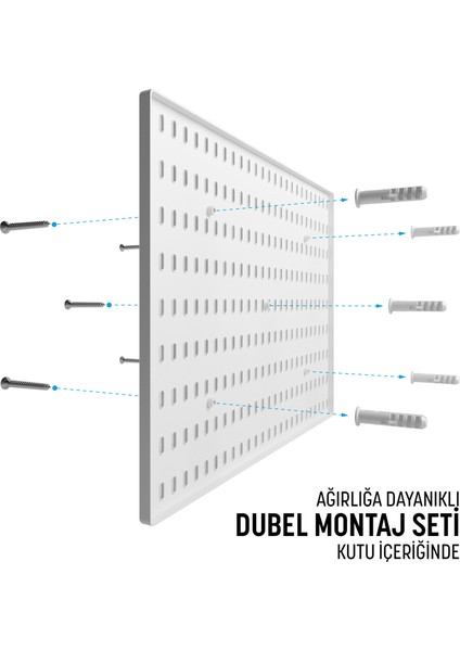 Çok Amaçlı Organizatör Pano ( 52 x 36 Cm) Yapışkanlı - Beyaz indirimleri