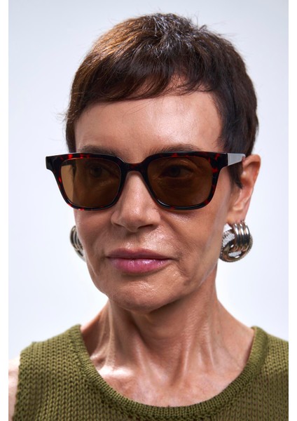 Elvin Leopard Brown Güneş Gözlüğü