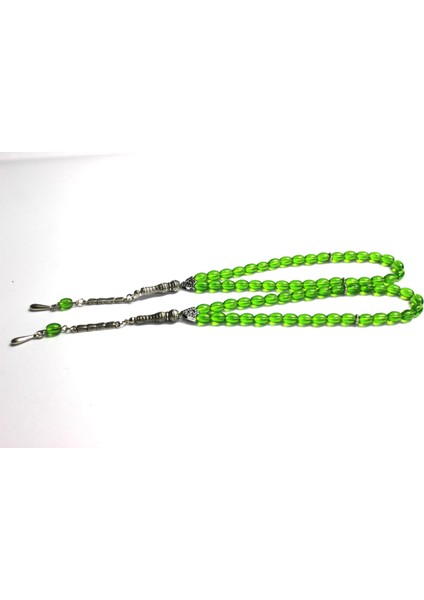 Oniks Taşı 2’li Cam Tesbih Seti - Hediyelik Aksesuar & Bujiteri & Yeşil