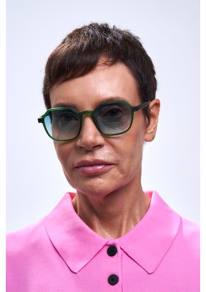 Sezar Matt Green Blue Degrade Güneş Gözlüğü