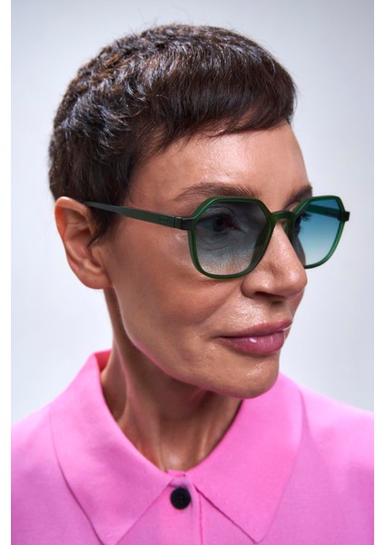 Sezar Matt Green Blue Degrade Güneş Gözlüğü modelleri