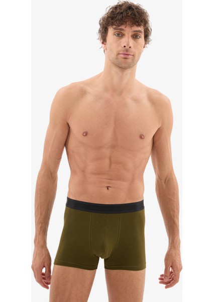 Erkek Pamuk Elastan Boxer 40863 - Yeşil