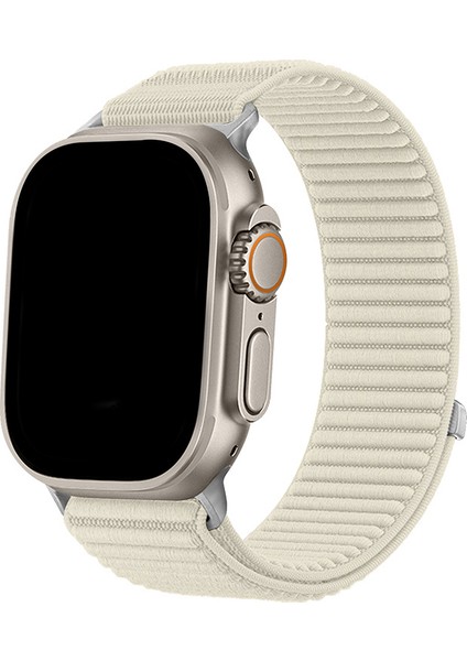 Apple Watch 10 46MM 6 7 8 Se Ultra Uyumlu 42 44 45 49MM Bakla Desen Hasır Kumaş Kordon Kayış