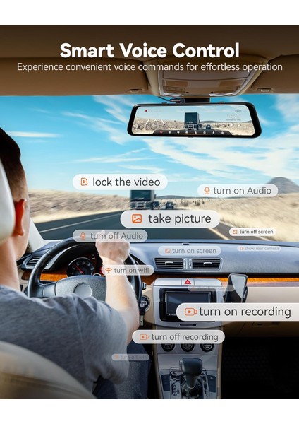 G850 Pro 4K Ayna Dashcam, Döngü Kayıt, 64 GB Kart Dahil, Dokunmatik Ekran, Park Monitörü fiyatları
