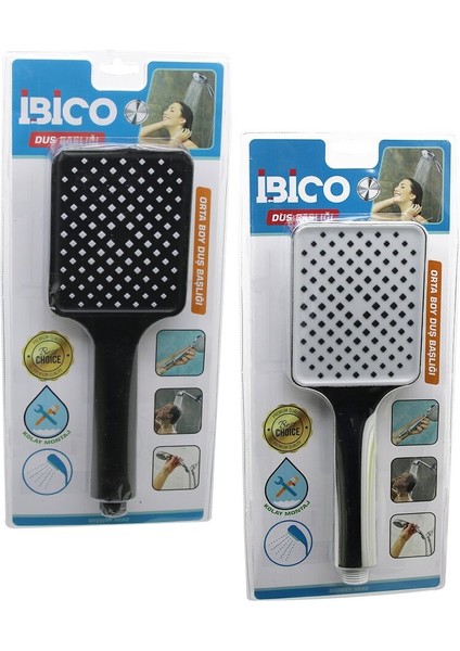 Orta Boy Duş Başlık Vakumlu Krom Gövde-Syh Iğne - Syh Gövde - Byz Iğne D.gen BAŞLIK=9.5X12CM Sap=14