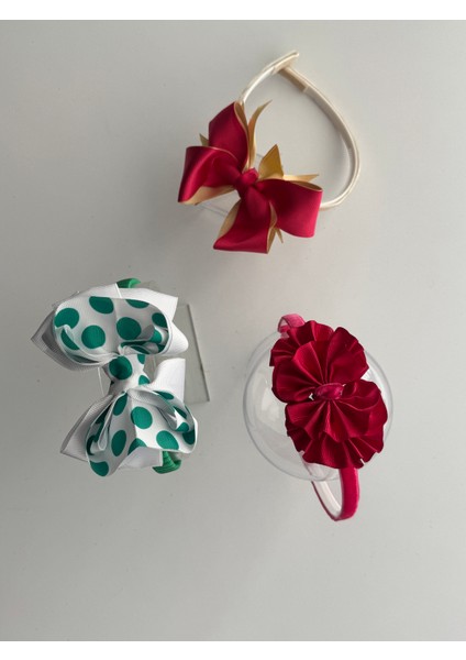 Kız Çocuk Saç Aksesuarı Seti – 3 Farklı Model Tek Pakette fiyatları