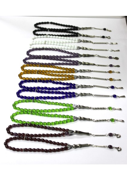 Oniks Taşı Karışık Renkler 14’lü Cam Tesbih Seti - Hediyelik Aksesuar & Bujiteri fırsatları