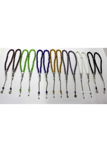 Oniks Taşı Karışık Renkler 14’lü Cam Tesbih Seti - Hediyelik Aksesuar & Bujiteri indirimleri