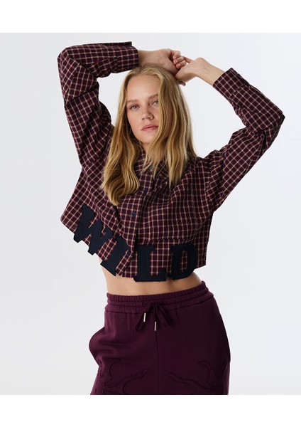 Patch'li Ekose Desen Gömlek TW6250025086035