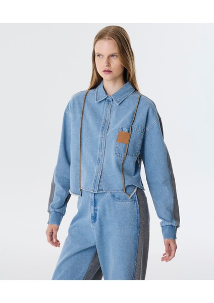 Kumaş Mıx Asimetrik Gömlek TW6250025088629