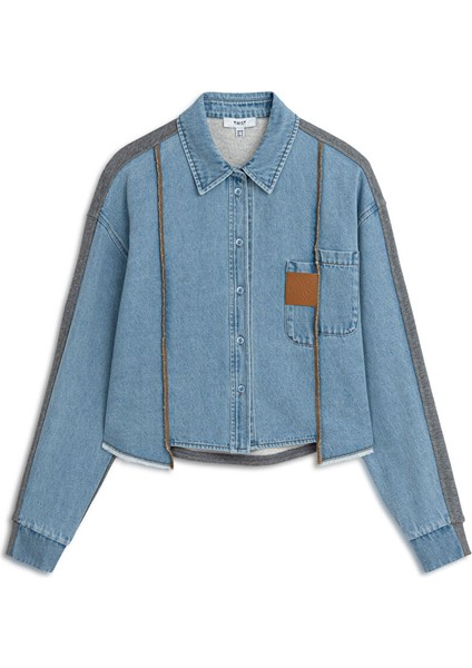 Kumaş Mıx Asimetrik Gömlek TW6250025088629 indirimleri