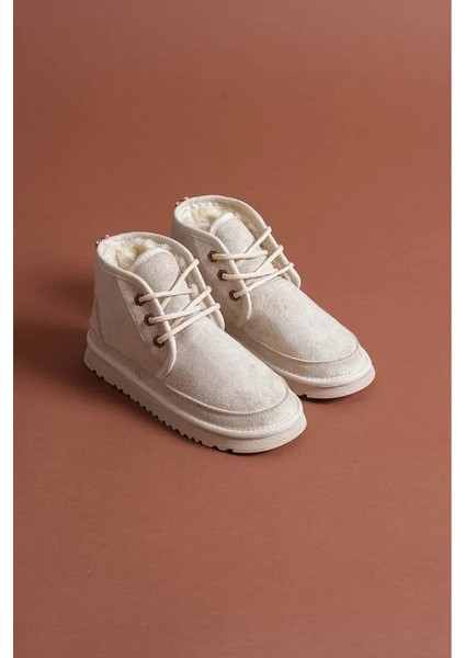 Süet Içi Kürklü Bağcıklı Alçak Taban Kadın Bot fırsatları