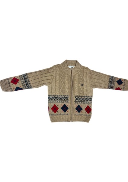 Baklavalı Hırka Vizon