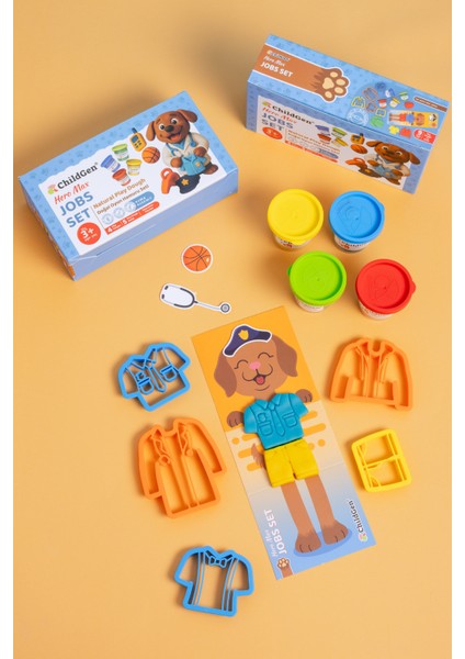 Doğal Oyun Hamuru Sevimli Patiler - Meslekler Set fırsatları