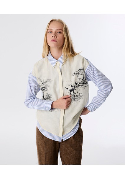 Çift Parça Görünümlü Gömlek TW6250025063023