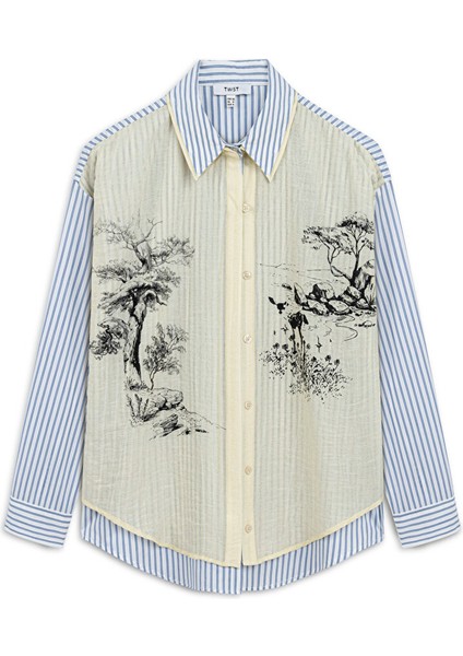 Çift Parça Görünümlü Gömlek TW6250025063023 indirimleri