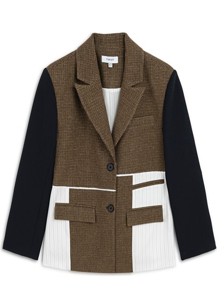 Kumaş Mıx Oversıze Blazer TW6250106012074 indirimleri