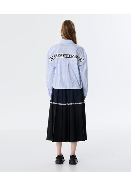 Slogan Şeritli Bluz TW6250006076089 fırsatları