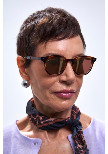 Nova Vintage Leopard Gold Mirror Güneş Gözlüğü