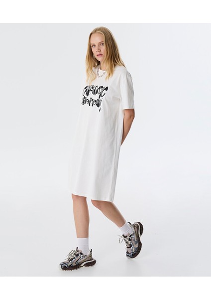 Sloganlı Penye Elbise TW6250002188018 fiyatları