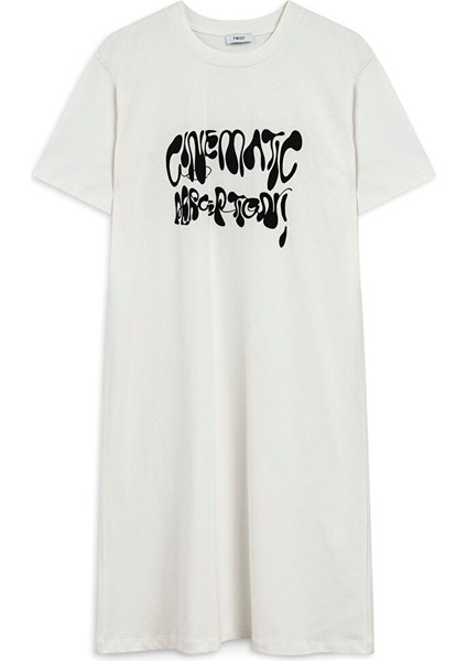 Sloganlı Penye Elbise TW6250002188018 indirimleri