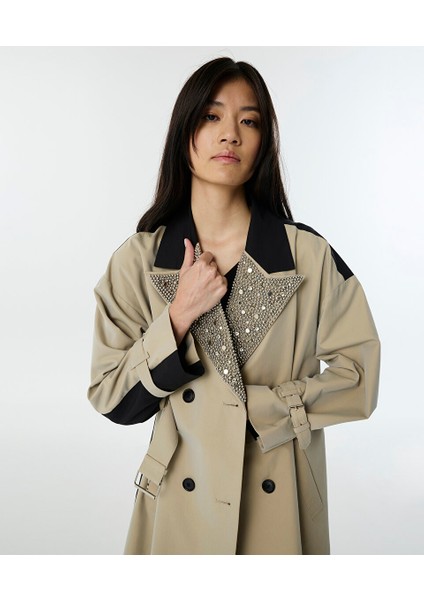 Trok Baskılı ve Işlemeli Trençkot TW6250011018030 modelleri