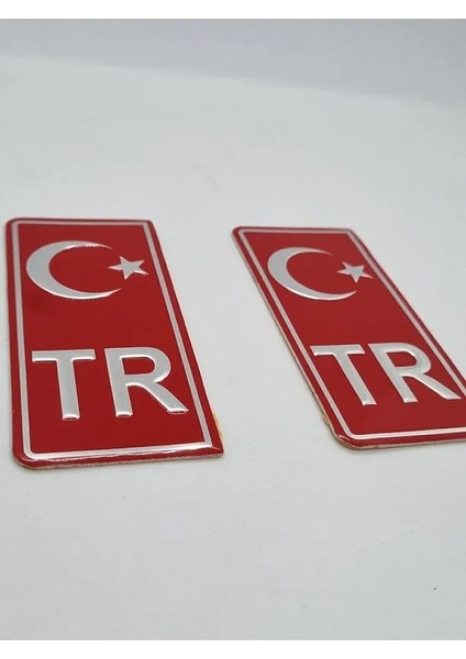 Fiat / Tofaş Şahin Uyumlu Plaka Tr Damla Etiket Türk Bayrağı 2'li / Tr Damla Sticker Su Geçirmez Solmaz 4,5 x 10 cm fırsatları