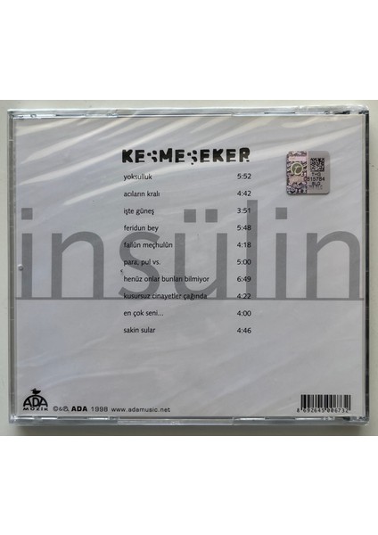 Kesmeşeker Insulin CD (Jelatininde Sıfır Orijnal Dönem Baskı Cd) fiyatları
