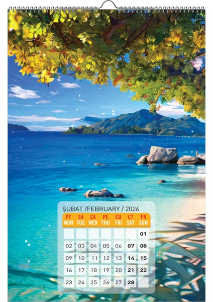 2026 Deniz / Sea Duvar Takvimi fiyatları