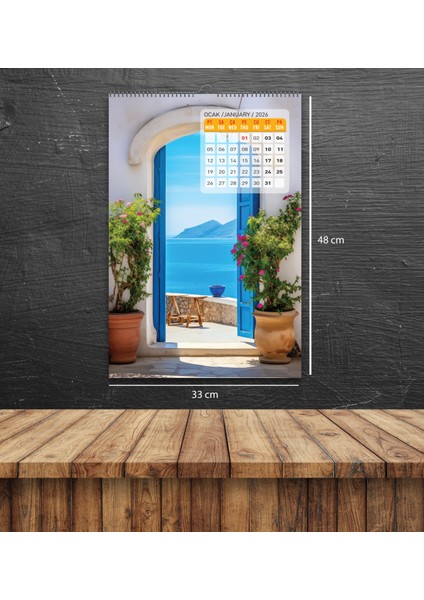 2026 Deniz / Sea Duvar Takvimi indirimleri