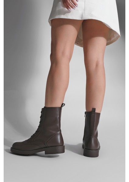 Kadın Bağcıklı Ve Fermuarlı Çiftyüz Günlük Postal Bot Lidan Kahve fırsatları