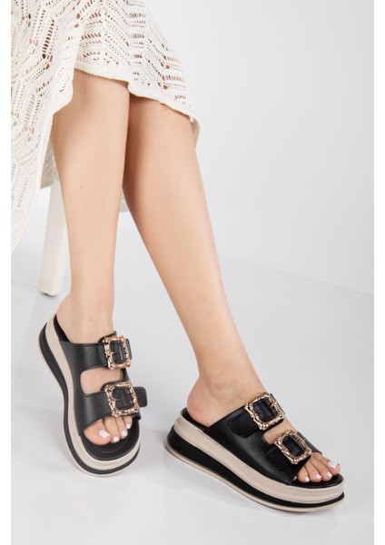 Çift Bantlı Tokalı Terlik fiyatları